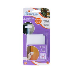 Dreambaby 4-Piece Child Safety Appliance Latch White